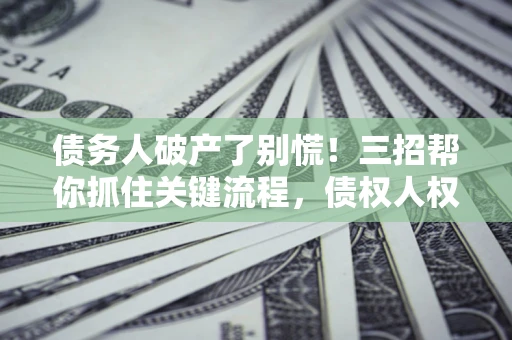 北京债务人破产了别慌！三招帮你抓住关键流程，债权人权益不再缩水